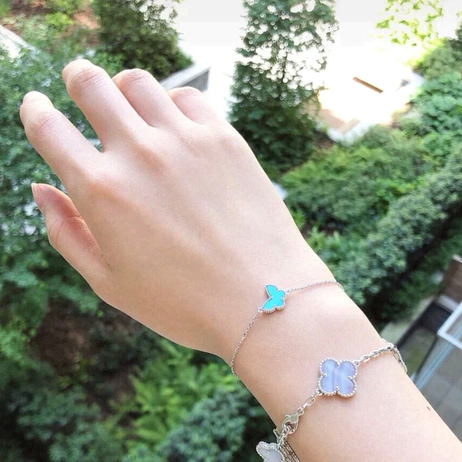 [Regal Gem]BUTTERFLY TURQUOISE BUTTERFLY BRACELET SILVER
