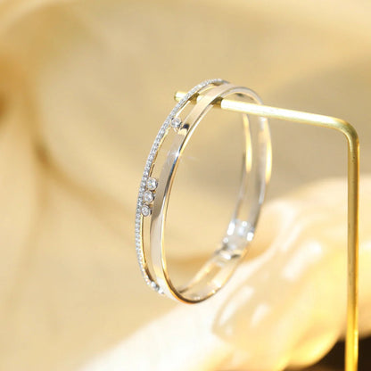 [Regal Gem]Move Romane Diamond Bangle Bracelet