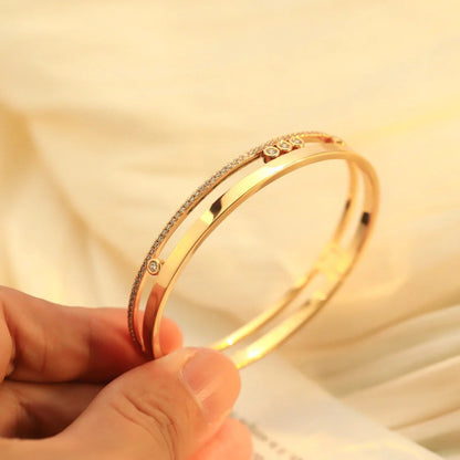 [Regal Gem]Move Romane Diamond Bangle Bracelet