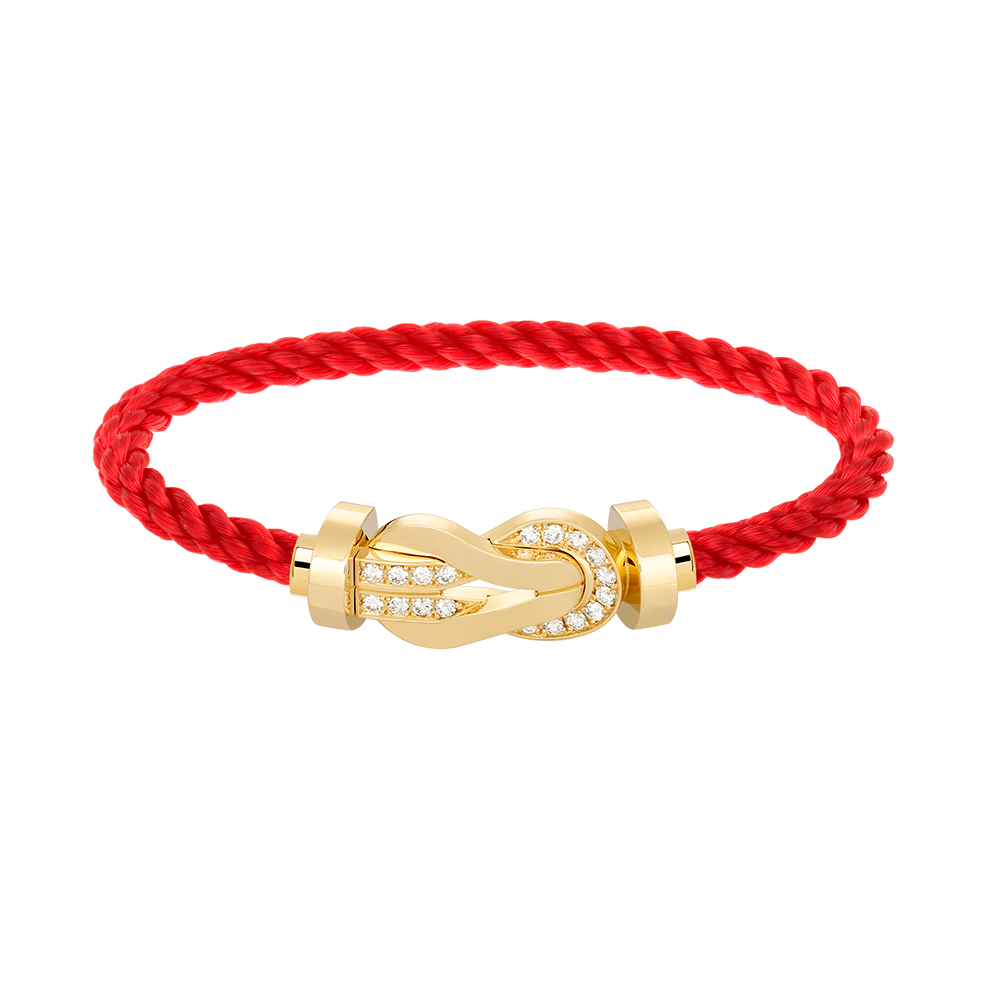 [Regal Gem]CHANCE LARGE 8 FIGURE BUCKLE HALF DIAMOND BRACELET GOLD
