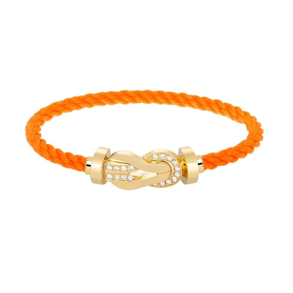 [Regal Gem]CHANCE LARGE 8 FIGURE BUCKLE HALF DIAMOND BRACELET GOLD