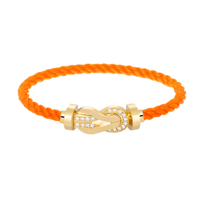 [Regal Gem]CHANCE LARGE 8 FIGURE BUCKLE HALF DIAMOND BRACELET GOLD