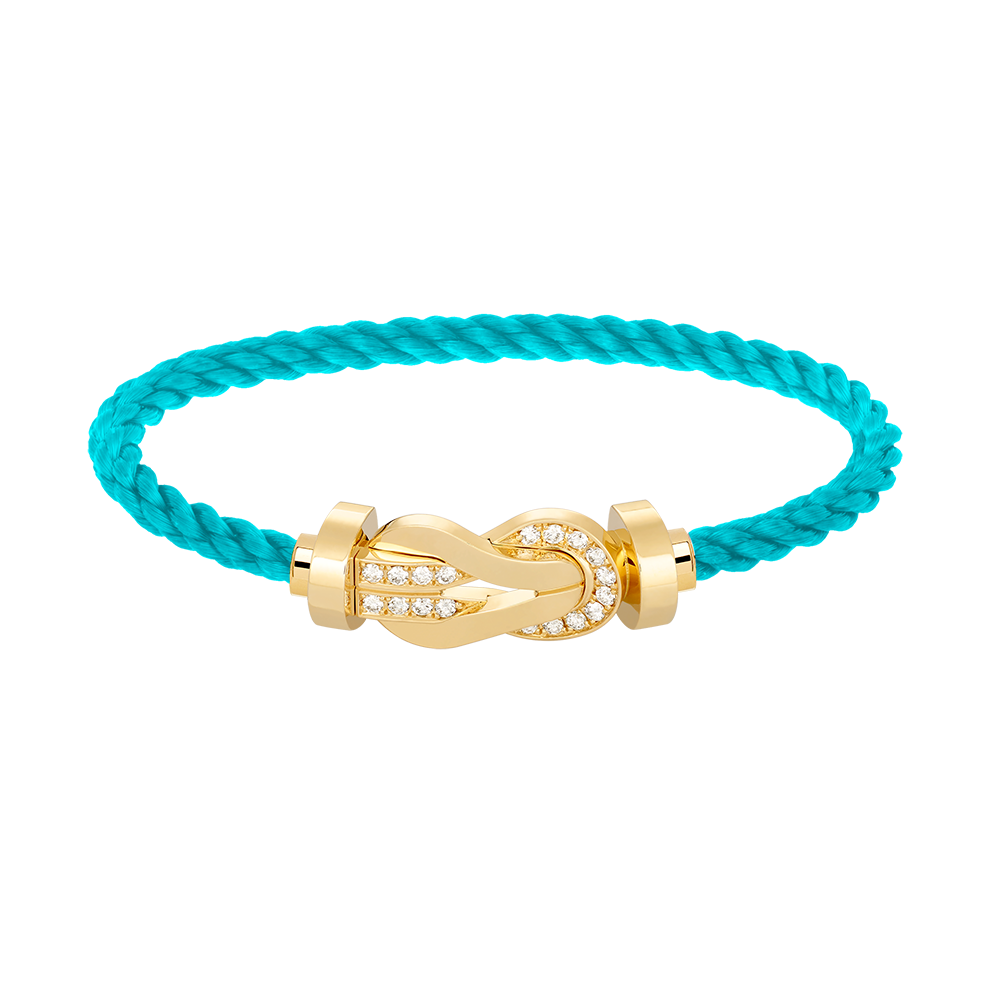 [Regal Gem]CHANCE LARGE 8 FIGURE BUCKLE HALF DIAMOND BRACELET GOLD