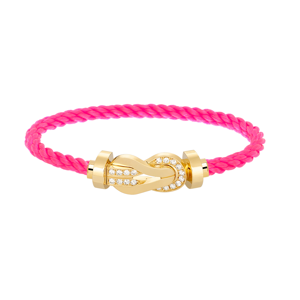 [Regal Gem]CHANCE LARGE 8 FIGURE BUCKLE HALF DIAMOND BRACELET GOLD