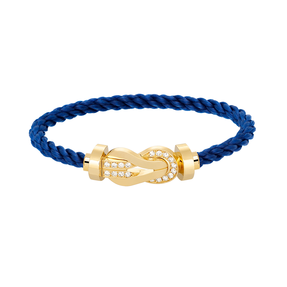 [Regal Gem]CHANCE LARGE 8 FIGURE BUCKLE HALF DIAMOND BRACELET GOLD