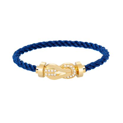 [Regal Gem]CHANCE LARGE 8 FIGURE BUCKLE HALF DIAMOND BRACELET GOLD