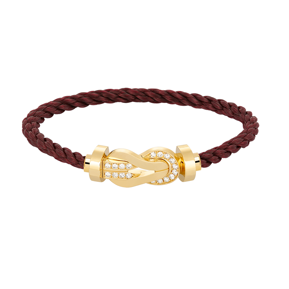 [Regal Gem]CHANCE LARGE 8 FIGURE BUCKLE HALF DIAMOND BRACELET GOLD