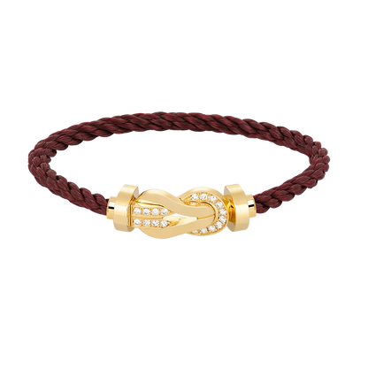 [Regal Gem]CHANCE LARGE 8 FIGURE BUCKLE HALF DIAMOND BRACELET GOLD