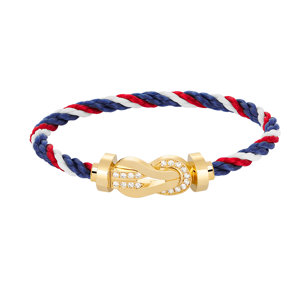 [Regal Gem]CHANCE LARGE 8 FIGURE BUCKLE HALF DIAMOND BRACELET GOLD