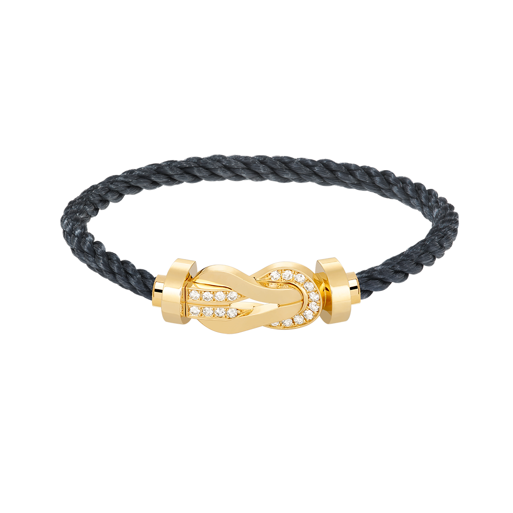 [Regal Gem]CHANCE LARGE 8 FIGURE BUCKLE HALF DIAMOND BRACELET GOLD