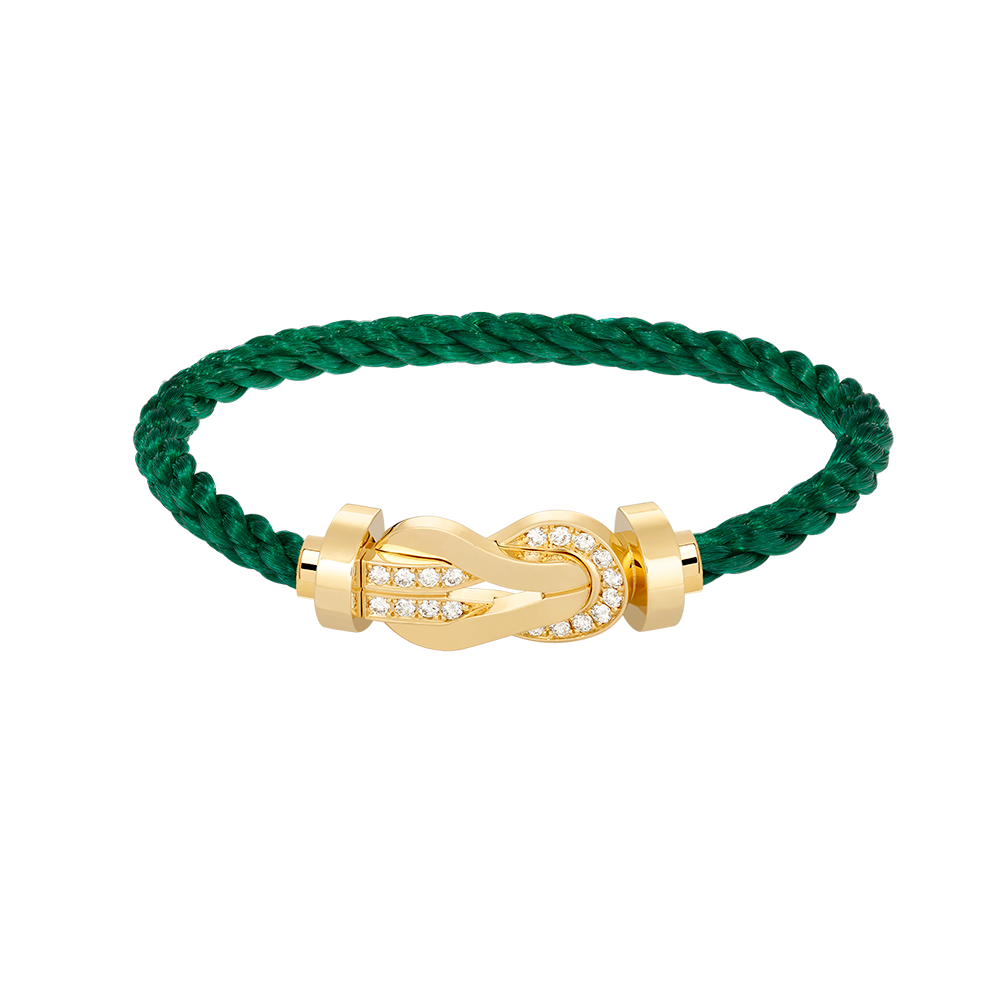 [Regal Gem]CHANCE LARGE 8 FIGURE BUCKLE HALF DIAMOND BRACELET GOLD
