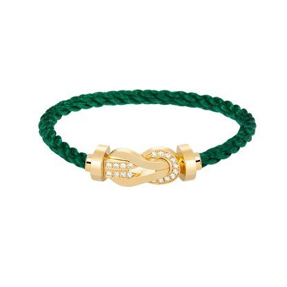 [Regal Gem]CHANCE LARGE 8 FIGURE BUCKLE HALF DIAMOND BRACELET GOLD