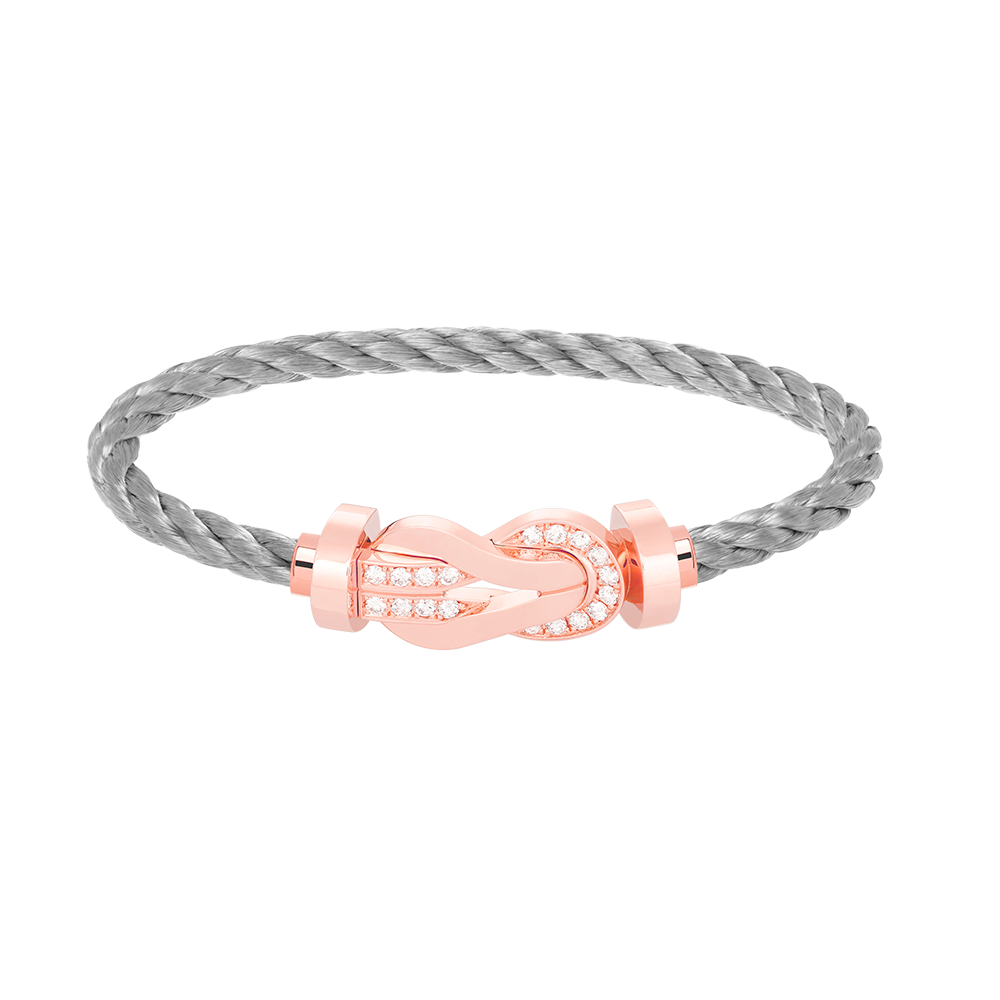 [Regal Gem]CHANCE LARGE 8 FIGURE BUCKLE HALF DIAMOND BRACELET Regal Gem GOLD