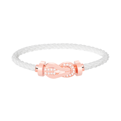 [Regal Gem]CHANCE LARGE 8 FIGURE BUCKLE HALF DIAMOND BRACELET Regal Gem GOLD