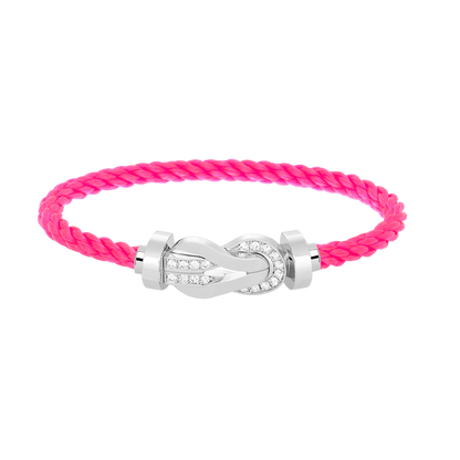 [Regal Gem]CHANCE LARGE 8 FIGURE BUCKLE HALF DIAMOND BRACELET SILVER