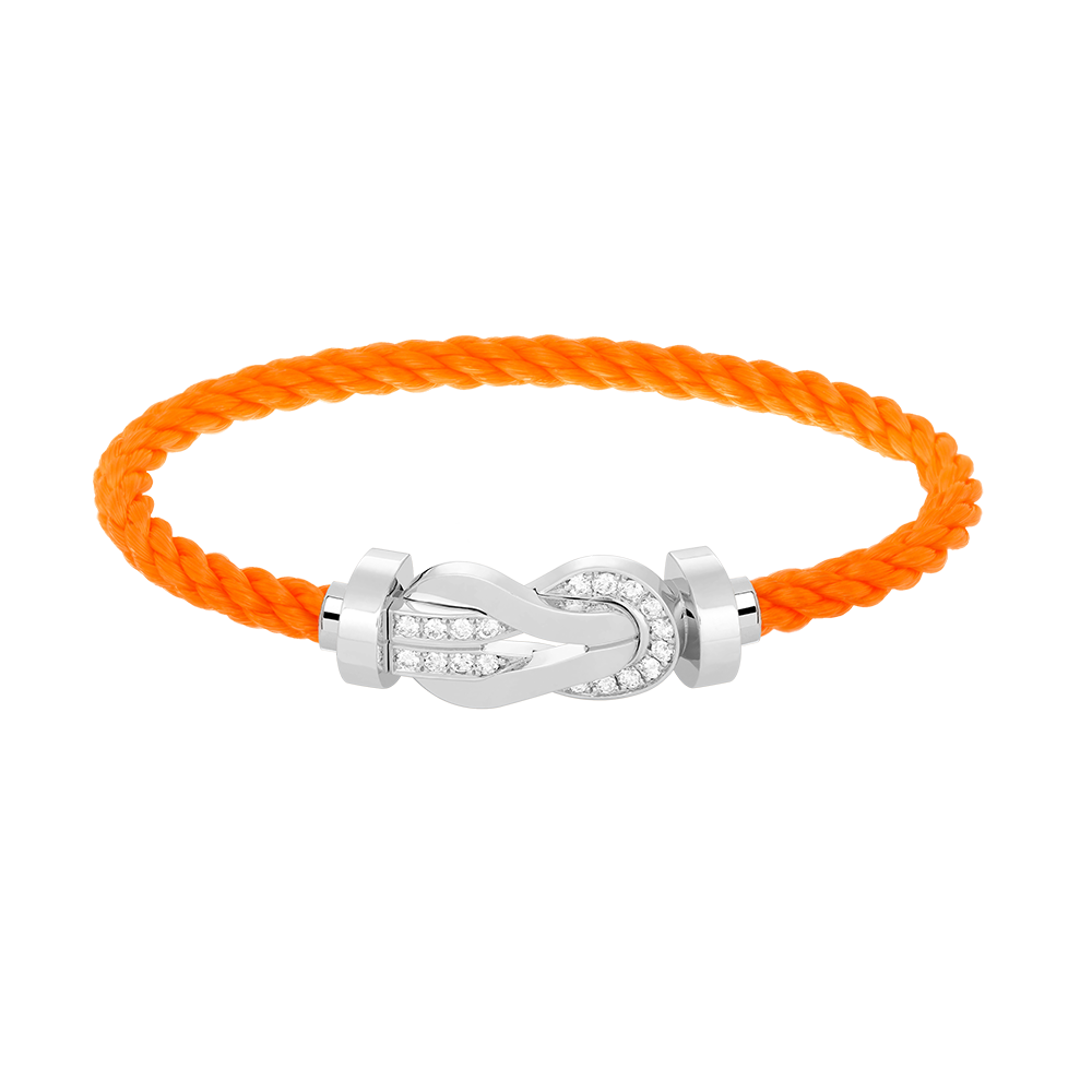 [Regal Gem]CHANCE LARGE 8 FIGURE BUCKLE HALF DIAMOND BRACELET SILVER