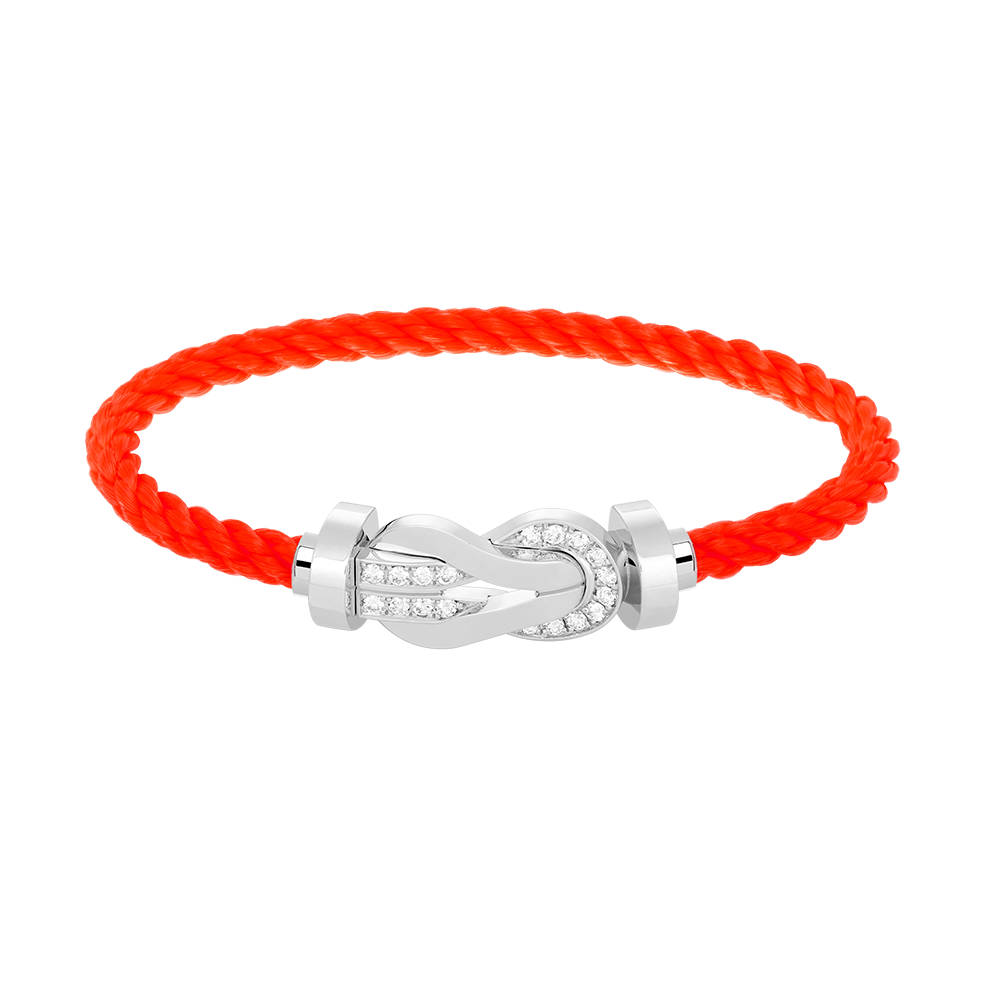 [Regal Gem]CHANCE LARGE 8 FIGURE BUCKLE HALF DIAMOND BRACELET SILVER