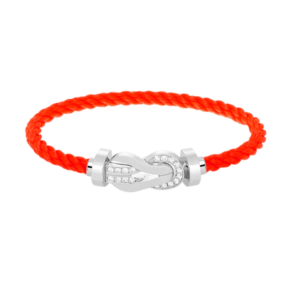 [Regal Gem]CHANCE LARGE 8 FIGURE BUCKLE HALF DIAMOND BRACELET SILVER