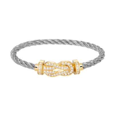 [Regal Gem]CHANCE LARGE 8 FIGURE BUCKLE FULLDIAMOND BRACELET GOLD