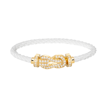 [Regal Gem]CHANCE LARGE 8 FIGURE BUCKLE FULLDIAMOND BRACELET GOLD