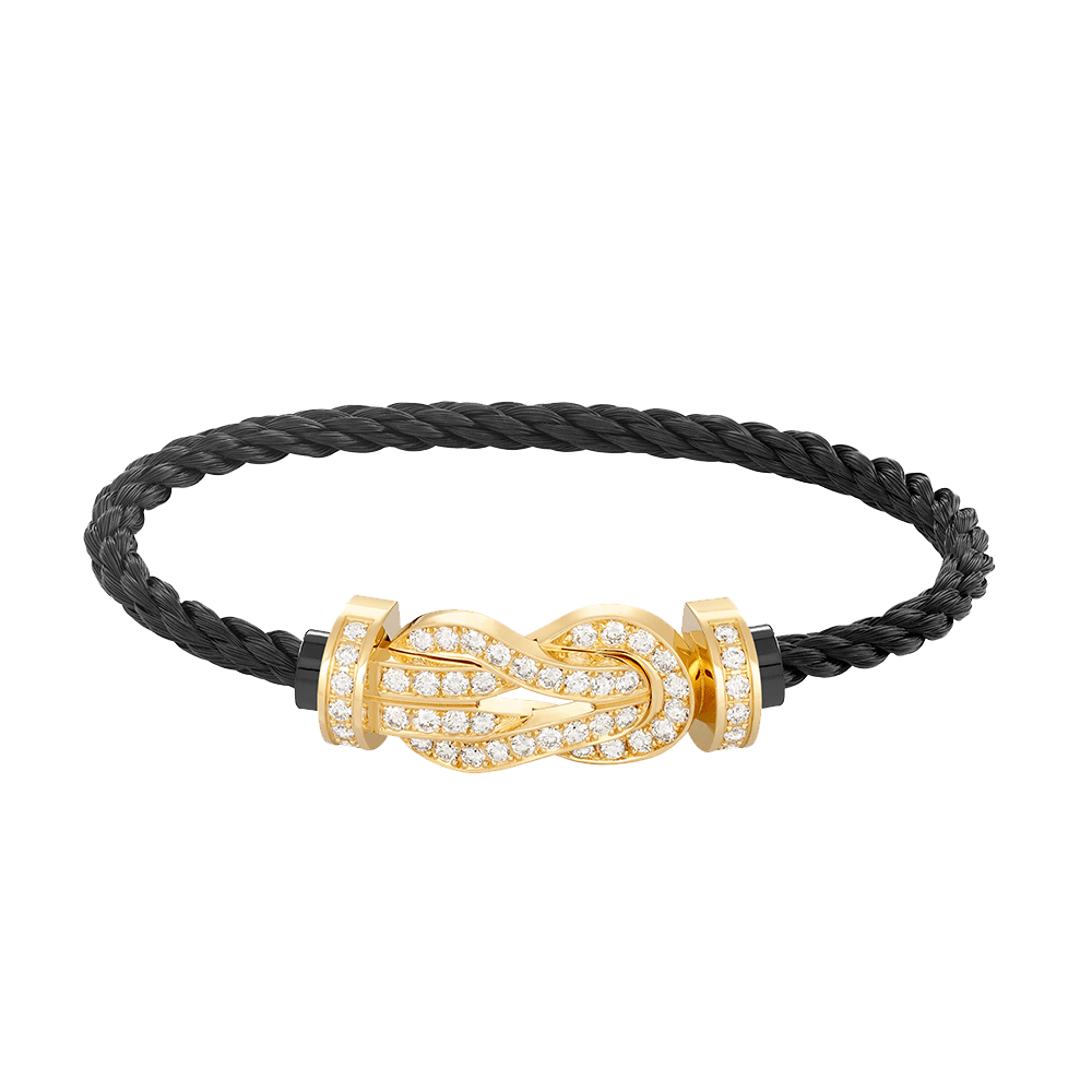 [Regal Gem]CHANCE LARGE 8 FIGURE BUCKLE FULLDIAMOND BRACELET GOLD