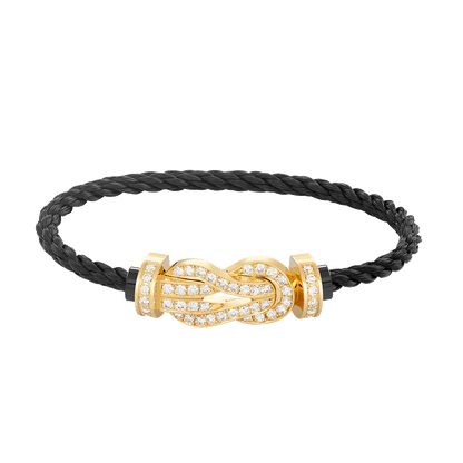[Regal Gem]CHANCE LARGE 8 FIGURE BUCKLE FULLDIAMOND BRACELET GOLD