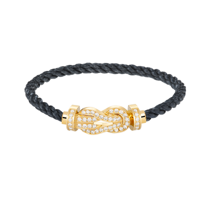 [Regal Gem]CHANCE LARGE 8 FIGURE BUCKLE FULLDIAMOND BRACELET GOLD