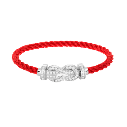 [Regal Gem]CHANCE LARGE 8 FIGURE BUCKLE FULL DIAMOND BRACELET SILVER