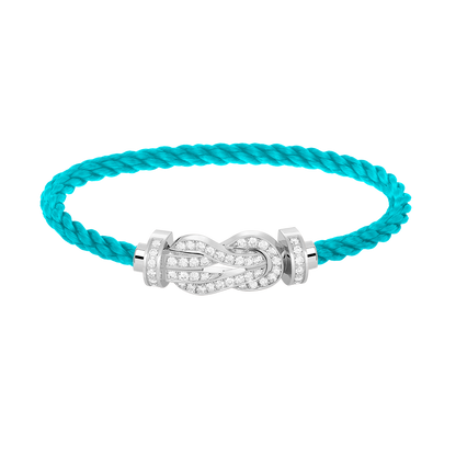 [Regal Gem]CHANCE LARGE 8 FIGURE BUCKLE FULL DIAMOND BRACELET SILVER