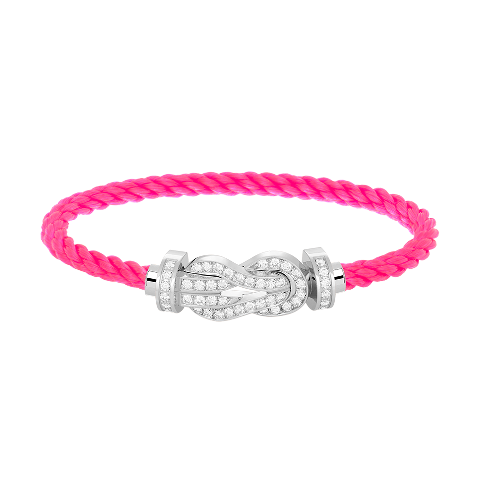 [Regal Gem]CHANCE LARGE 8 FIGURE BUCKLE FULL DIAMOND BRACELET SILVER