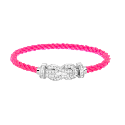 [Regal Gem]CHANCE LARGE 8 FIGURE BUCKLE FULL DIAMOND BRACELET SILVER