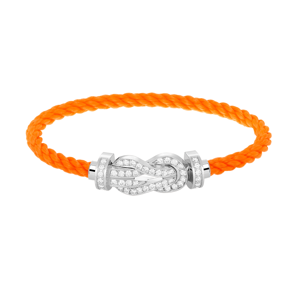 [Regal Gem]CHANCE LARGE 8 FIGURE BUCKLE FULL DIAMOND BRACELET SILVER