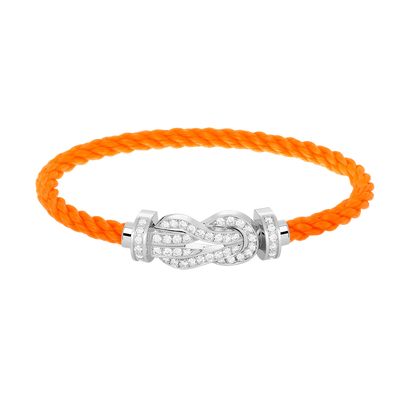 [Regal Gem]CHANCE LARGE 8 FIGURE BUCKLE FULL DIAMOND BRACELET SILVER