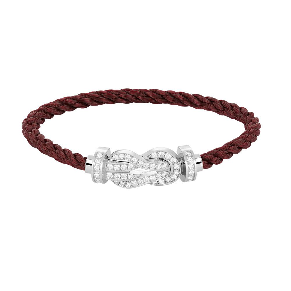 [Regal Gem]CHANCE LARGE 8 FIGURE BUCKLE FULL DIAMOND BRACELET SILVER