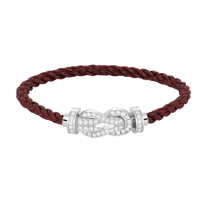 [Regal Gem]CHANCE LARGE 8 FIGURE BUCKLE FULL DIAMOND BRACELET SILVER