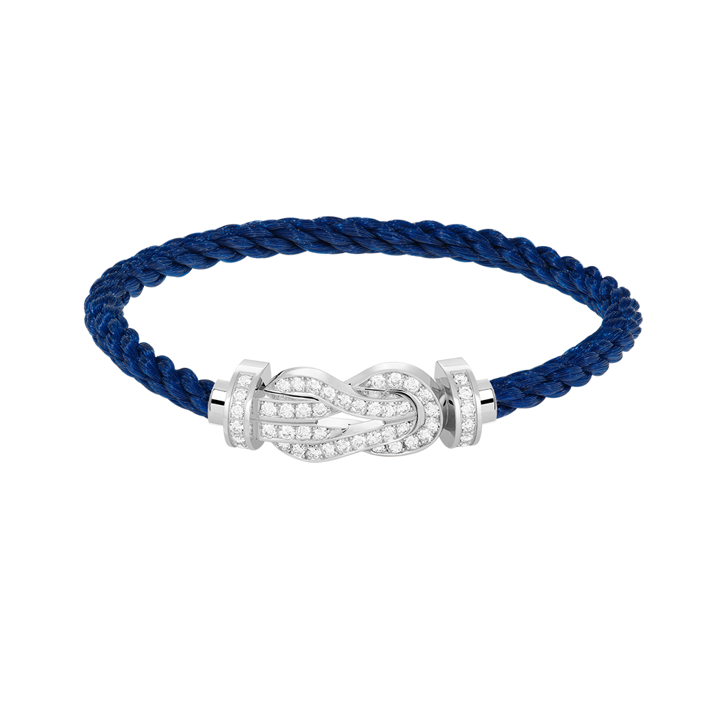 [Regal Gem]CHANCE LARGE 8 FIGURE BUCKLE FULL DIAMOND BRACELET SILVER