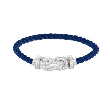[Regal Gem]CHANCE LARGE 8 FIGURE BUCKLE FULL DIAMOND BRACELET SILVER