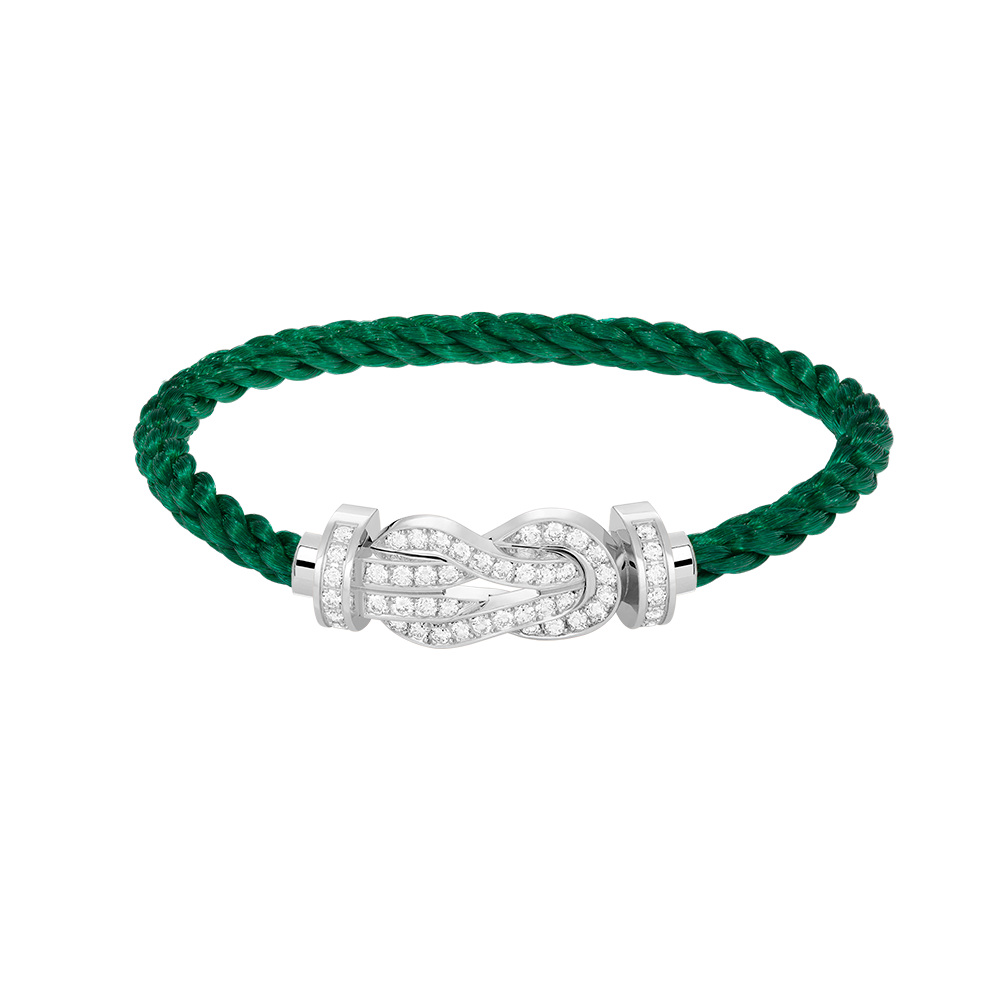 [Regal Gem]CHANCE LARGE 8 FIGURE BUCKLE FULL DIAMOND BRACELET SILVER