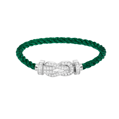 [Regal Gem]CHANCE LARGE 8 FIGURE BUCKLE FULL DIAMOND BRACELET SILVER