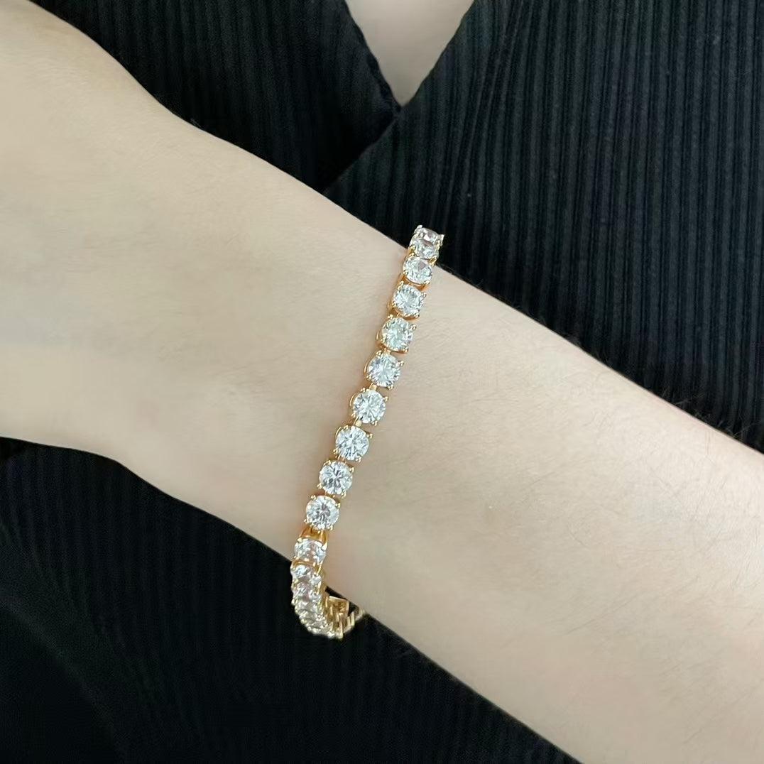 [Regal Gem jewelrys]TENNIS BRACELET WITH FULL DIAMOND SETTING