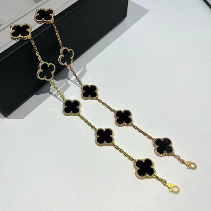 [Regal Gem] CLOVER 5 MOTIF ONYXS BRACELET COLLECTION