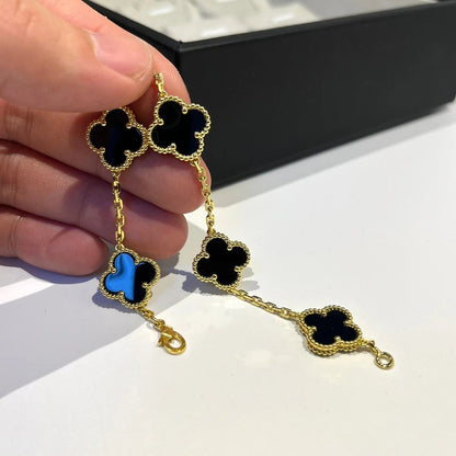 [Regal Gem] CLOVER 5 MOTIF ONYXS BRACELET COLLECTION