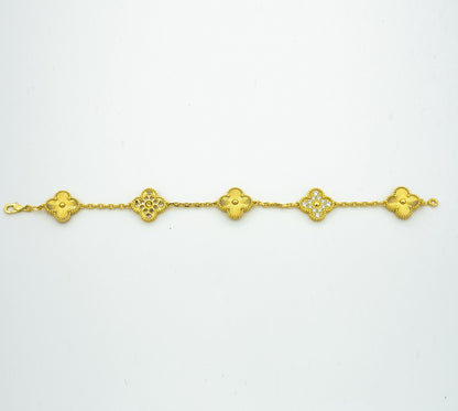 [Regal Gem] CLOVER 5 MOTIF LASER BRACELET COLLECTION