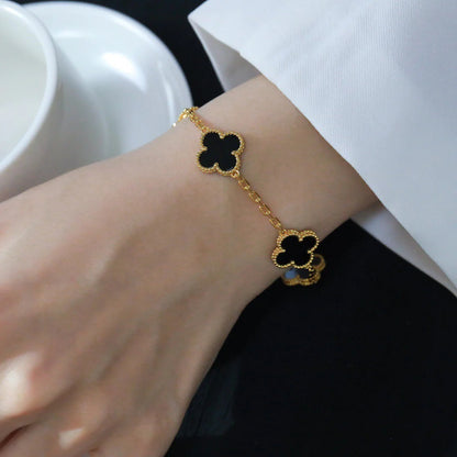 [Regal Gem] CLOVER 5 MOTIF ONYXS BRACELET COLLECTION