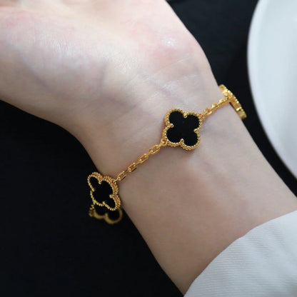 [Regal Gem] CLOVER 5 MOTIF ONYXS BRACELET COLLECTION