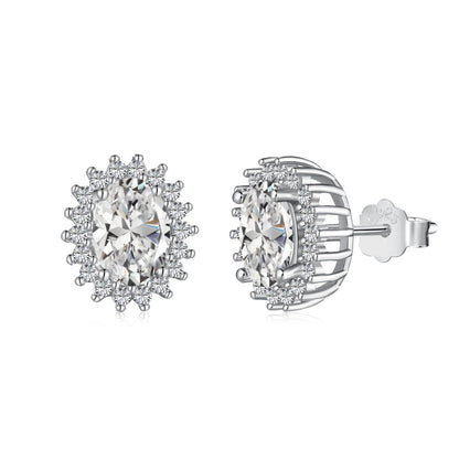 [Regal Gem Jewelry]Delicate Radiant Oval Cut Daily Earrings