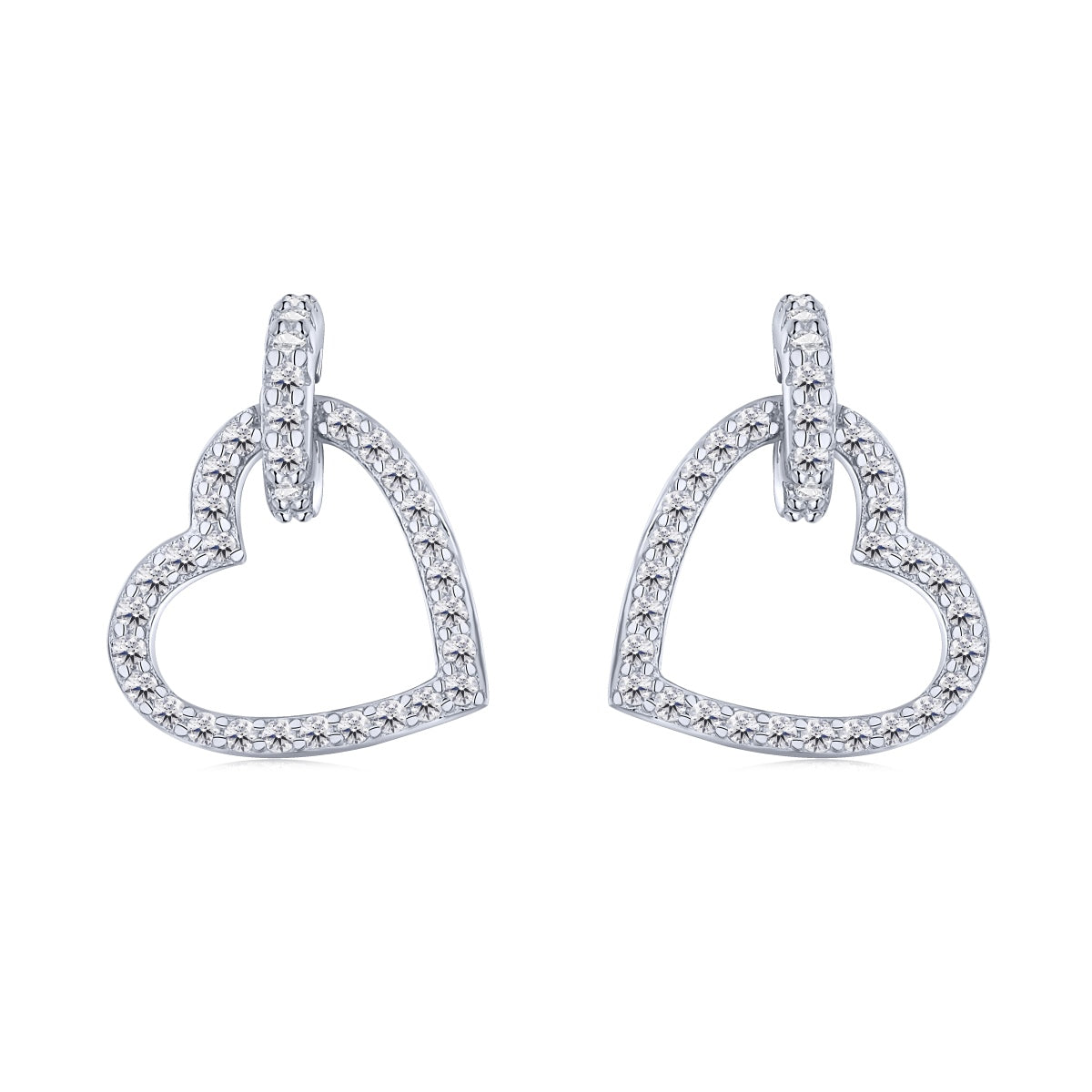 [Regal Gem Jewelry]Dainty Heart Shape Earrings