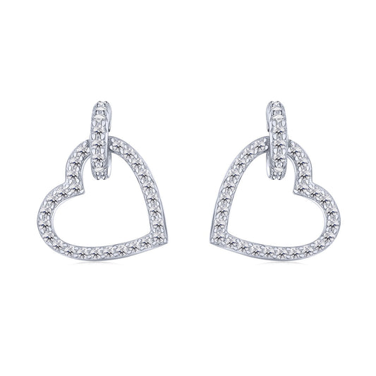 [Regal Gem Jewelry]Dainty Heart Shape Earrings