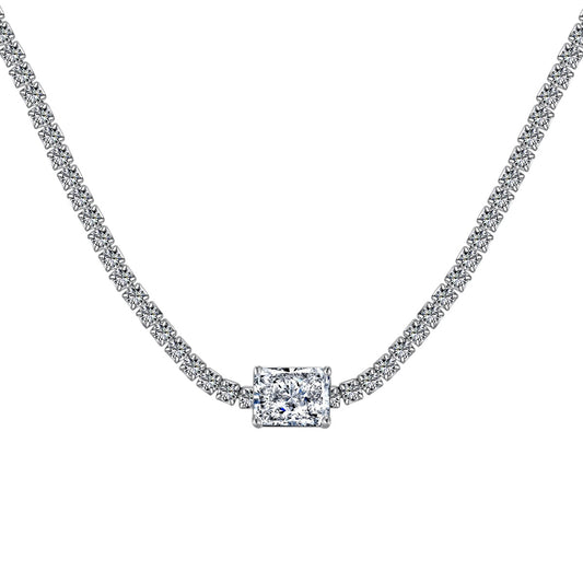 [Regal Gem Jewelry]2.0 carat Ornate Emerald Cut Necklace