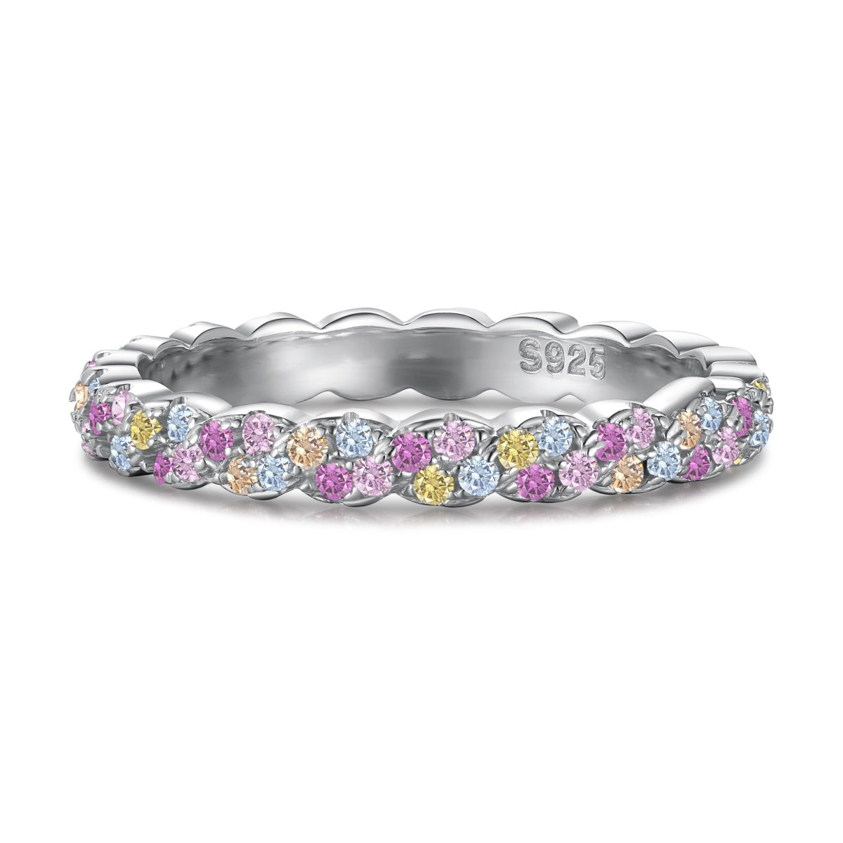 [Regal Gem Jewelry]Dainty Ebullient Round Cut Daily Ring